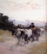 Nicolae Grigorescu Ox Cart Spain oil painting artist